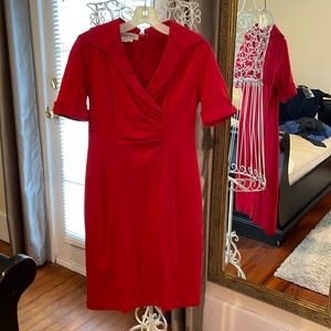 Red party dress